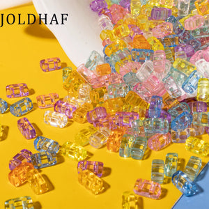 50pcs 4*8MM Acrylic Square Beads DIY Jewelry Making Crystal Colorful Accessory