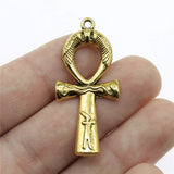 50pcs Antique Ankh Cross Charm Pendant Egyptian Cross Charm