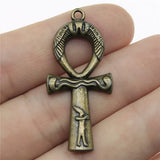 50pcs Antique Ankh Cross Charm Pendant Egyptian Cross Charm
