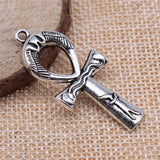50pcs Antique Ankh Cross Charm Pendant Egyptian Cross Charm