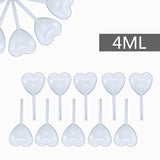 50pcs 4ml Heart Shaped Plastic Pipettes for Silicone Mold Resin Craft