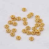 50pcs 5.5mm 18K Plated Flower Spacer Beads Metal Daisy Charm