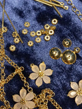 50pcs 5.5mm 18K Plated Flower Spacer Beads Metal Daisy Charm