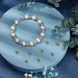 50pcs 5.5mm 18K Plated Flower Spacer Beads Metal Daisy Charm