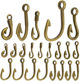 50pcs Fishhook Charm Pendants Vintage Alloy Fish Hook Pendants for DIY Jewelry