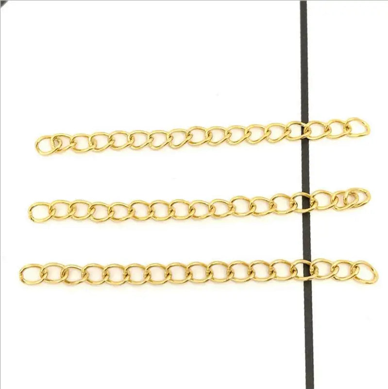 50pcs 50mm 316 Stainless Steel Bracelet Chain Extension for DIY Jewelry Making