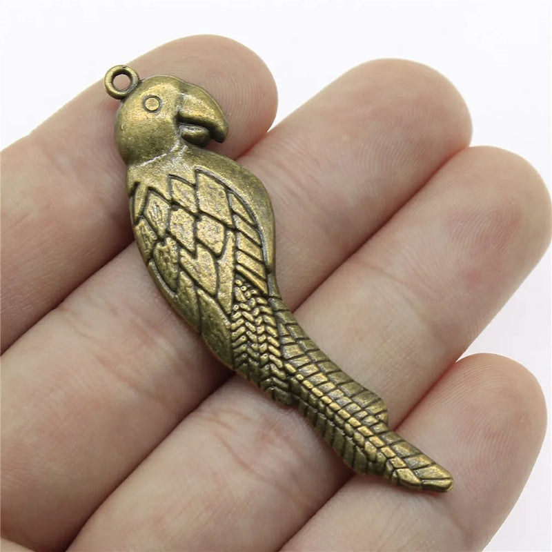 50pcs 58x16mm Bird Charm Jewelry Findings Antique Silver Antique Bronze