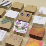 50pcs 5x5cm Earring Card Mult Designs for Display DIY Earring
