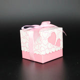 50pcs Love Heart Paper Packaging Display Box for Wedding/Jewelry/Candy/Food