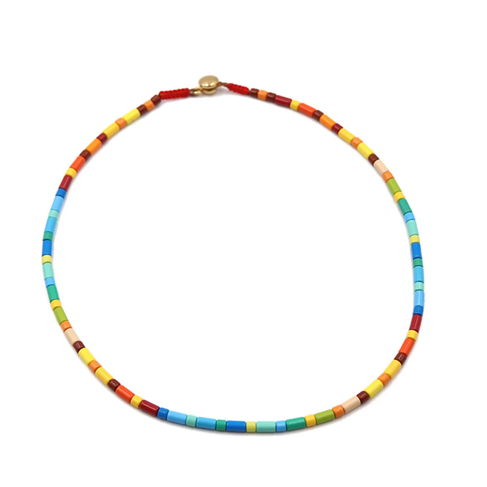 50pcs 6*3MM Enamel Tube Beads DIY Necklace Bracelets Accessory