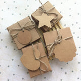50pcs 6.4*6.4*2.8cm Black/White/Kraft Paper Earring Jewelry Gift Boxes