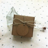 50pcs 6.4*6.4*2.8cm Black/White/Kraft Paper Earring Jewelry Gift Boxes