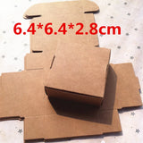 50pcs 6.4*6.4*2.8cm Black/White/Kraft Paper Earring Jewelry Gift Boxes