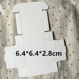 50pcs 6.4*6.4*2.8cm Black/White/Kraft Paper Earring Jewelry Gift Boxes