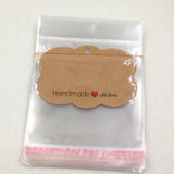 50pcs Hairpin Card+50pcs Opp Bags for Packaging Hair Clip Jewelry