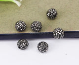 50pcs Zircon Spacer Beads 6/8/10/12mm Round Shape