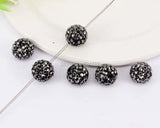50pcs Zircon Spacer Beads 6/8/10/12mm Round Shape
