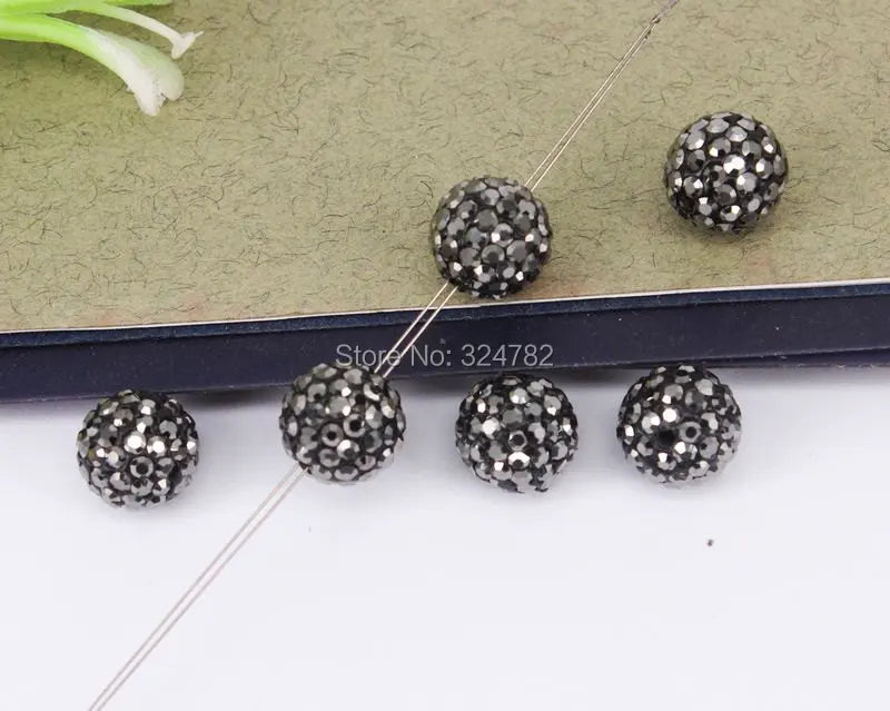 50pcs Zircon Spacer Beads 6/8/10/12mm Round Shape