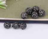 50pcs Zircon Spacer Beads 6/8/10/12mm Round Shape