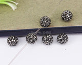 50pcs Zircon Spacer Beads 6/8/10/12mm Round Shape