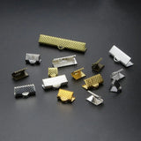 50pcs Multi-tooth Crimp End Beads Buckle Clasps for DIY Jewelry Making