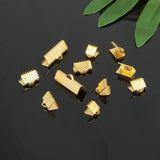 50pcs Multi-tooth Crimp End Beads Buckle Clasps for DIY Jewelry Making