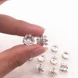 50pcs Crystal Rhinestone Spacer Beads DIY Jewelry Making 6/8/10mm Alloy Spacers