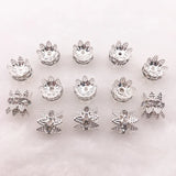 50pcs Crystal Rhinestone Spacer Beads DIY Jewelry Making 6/8/10mm Alloy Spacers