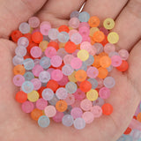 50pcs Matte Acrylic Beads Spacer Round Beads for Jewelry Making DIY