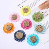 50pcs Raffia Rattan Cotton Hemp Rope Sunflower Daisy Patch DIY Decoration