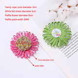 50pcs Raffia Rattan Cotton Hemp Rope Sunflower Daisy Patch DIY Decoration