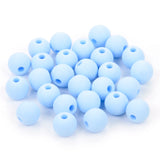 50pcs Macaron Acrylic Round Spacer Beads for Jewelry Making DIY Bracelet