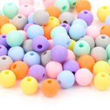 50pcs Macaron Acrylic Round Spacer Beads for Jewelry Making DIY Bracelet