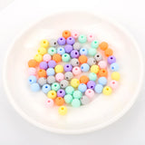 50pcs Macaron Acrylic Round Spacer Beads for Jewelry Making DIY Bracelet