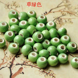 50pcs Round Ceramic Beads for Jewelry Making