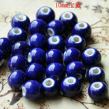 50pcs Round Ceramic Beads for Jewelry Making