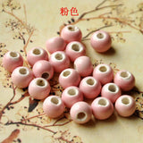 50pcs Round Ceramic Beads for Jewelry Making