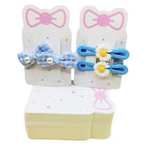 50pcs Pink Hair Clip Bow Display Cards DIY Hair Jewelry Barrette Packaging