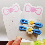 50pcs Pink Hair Clip Bow Display Cards DIY Hair Jewelry Barrette Packaging