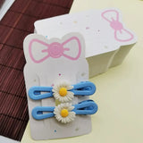 50pcs Pink Hair Clip Bow Display Cards DIY Hair Jewelry Barrette Packaging