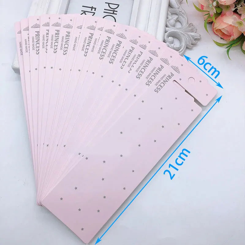 6x21cm Long Display Paper Card Holder for DIY Jewelry Hairband Packaging