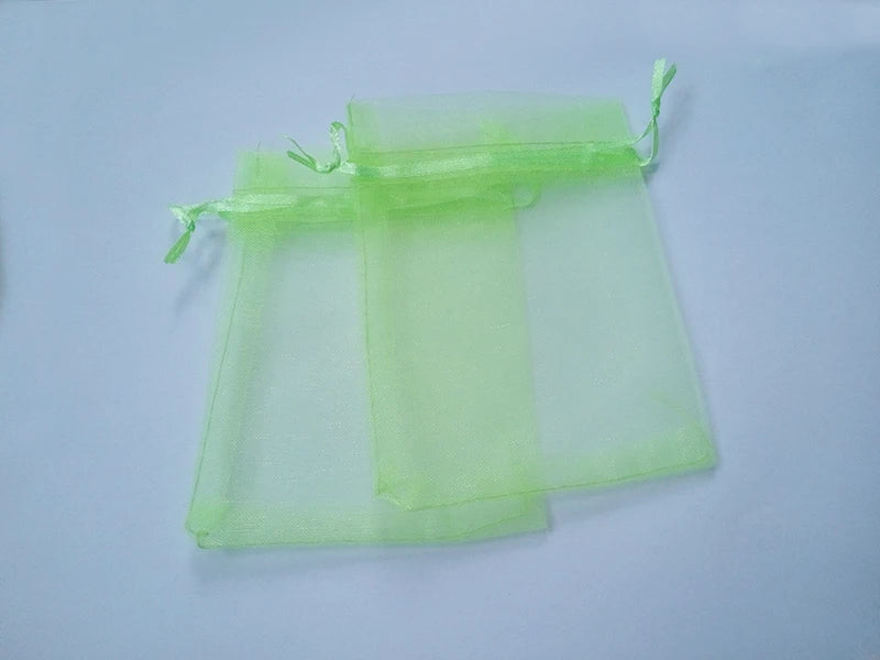 50pcs 7*9 Green Organza Bags for Jewelry/Wedding/Christmas/Birthday