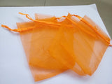 50pcs 7*9 Orange Organza Bags for Jewelry, Wedding, Christmas, Birthday