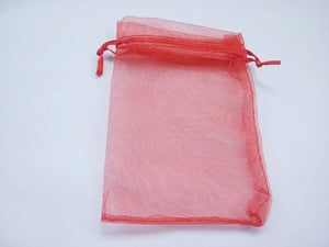 50pcs Red Organza Bags 7*9 for Jewelry/Wedding/Christmas/Birthday