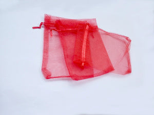50pcs Red Organza Bags 7*9 for Jewelry/Wedding/Christmas/Birthday