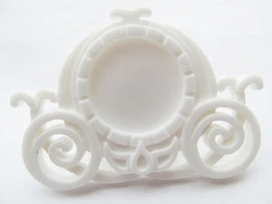 50pcs Resin Carriage Charm Finding, Base Setting Tray for 25mm Cabochon/Cameo