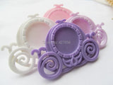 50pcs Resin Carriage Charm Finding, Base Setting Tray for 25mm Cabochon/Cameo