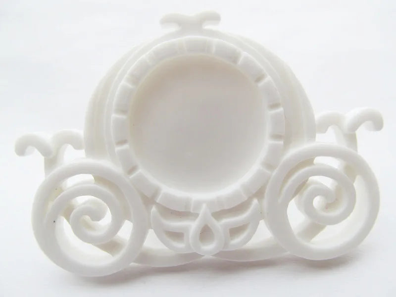 50pcs Resin Carriage Charm Finding, Base Setting Tray for 25mm Cabochon/Cameo