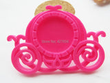 50pcs Resin Carriage Charm Finding, Base Setting Tray for 25mm Cabochon/Cameo