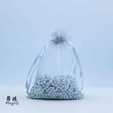 50pcs Organza Bags Jewelry Packaging Drawable Bags Gift Pouches